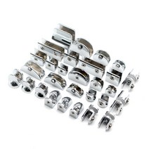 유리난간대 유리난간대 부속스테인레스 스틸 클램프 클립 지지대 5-12 Mm 유리 하드웨어 홀더 캐비닛 2 개, 01 076A-7mm