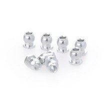 8PCS 링크로드 금속 공 1 엔드 조인트 볼트 베어링 : 8 1시 10분 AXIAL SCX10 II RC 자동차 트럭 스케일 RC 크롤러 트럭 오프로드 자동차 금속 RC 볼 끝, 하나, 은