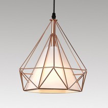 다이아 1등 펜던트 조명 블랙 골드 로즈골드 램프포함, 주광(하얀색)