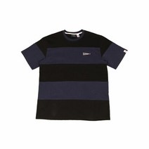 TMRW 깃발자수 절개배색 티셔츠(112HCT801U_NA)