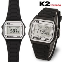 [K2 tornado] 월드타임 방수 공용 남성 여성 학생 전자시계 K2-023-BK