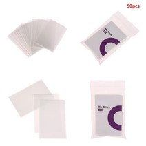 포토북 앨범 포카 포토 사진 북 수집 50pcs 카드 슬리브 팝콘 카드 필름 카드 세트 카드 세트 투명 하드 카드 홀로그램 보호 필름 바인더, 없음