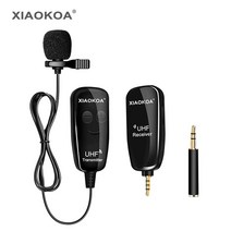 유튜브용 마이크 XIAOKOA-UHF Lavalier Lapel 무선 마이크 녹음 Vlog Youtube 라이브 인터뷰 아이폰 아이, 03 1 to 1