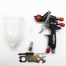 페인트 스프레이건 페인트 믹싱 컵 및 어댑터가 있는 탱크 에어 스프레이 건 미니 1.2MM 노즐 키트 400CC, 01 ONE TANK