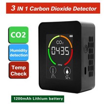 공기질 먼지 측정기 미세먼지 Tuya WiFi 지능형 7 In 1 공기질 감지기 PM2.5 CO2 TVOC HCHO 온도 습도 AQI 감지기 시간 날짜 주 표시, 한개옵션1