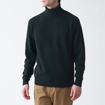 무인양품 MUJI 남성 목이 편한 저지 터틀넥 스웨터 AAC04A0A