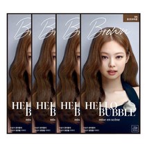 (당일출고) 미쟝센 헬로버블 염색약 6N초코브라운x4개, 미쟝센 헬로버블 염색약 6N초코