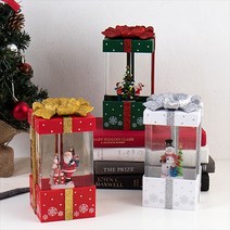 선물상자 워터볼 오르골 3type 매장 장식 예쁜 카페 개업 귀여운, B(눈사람)