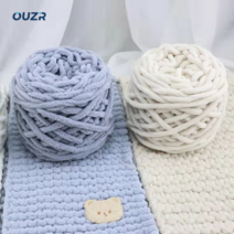 OUZR 스카프 털실 뭉치를 짜다, 크림색, 4