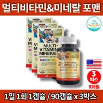 데일리 중년 50대 남성 남자 필수 종합 복합 비타민 영양제 미네랄 비타민B 건강식품 아연, 3박스, 3개