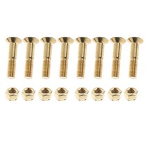 8pcs 강철 스케이트보드 하드웨어 고정 나사 - 25mm / 0.98inch - 골든, 황금, 알루미늄 합금