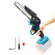 컷소 Makita 18v 배터리 사용 미니 무선 핸드헬드 체인톱 6 인치 목재 절단 나무 트리밍 용, 01 Battery not included