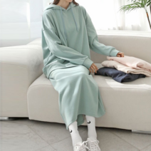 이지인이지 여성 봄 데일리 세트 스커트 후드 세트