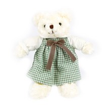 그린 체크원피스 테디베어 소형 27cm 화이트 곰인형 원피스-2802EA, 본상품선택