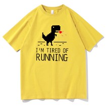 아두이노 Frontend 프로그래머 셔츠 Chrome Dino Geek 해커 코더 선물 웹 개발자 Tshirt Mens Cotton Tee I, 09 Yellow_01 S
