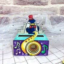 오렌지e몰 우드 스피커 만들기 소리의 성질 탐구활동지 포함 튜바 부는 펭귄, 단품