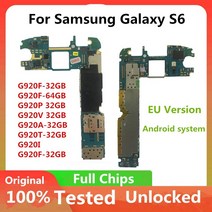 아이폰 갤럭시 겔럭시 핸드폰 휴대폰 메인보드 원래 Samsung Galaxy S6 마더, G920F 32GB