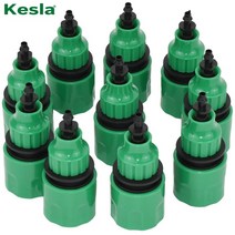 관수자재 kesla 관개 정원 급수 온실용 14(id 4mm) 또는 38인치(8mm) 가시 커넥터가 있는 2pcs 퀵 커플 링 어댑터, 14, ksl01-kit199-2pcs