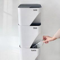 이안비즈 빌드 슬림 분리수거함, 05_분리수거함 소형 3단 스티커포함, 1개