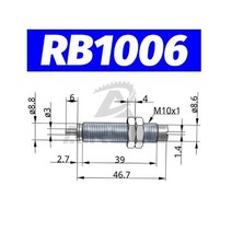 공압식 유압 완충기 조절식 버퍼, RB1006
