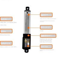 엑추에이터 왕복 엑추에이터 엑추에이터 밸브6V 12V 마이크로 선형 액추에이터 모터 actuador 10mm 스트로, 04 15mm-s 10mm 64N_02 12V