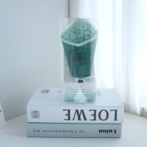 안개 꽃다발(원통형)프리저브드플라워, 블루