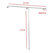 의류 진열대 여성 옷 매장 옷행거 고정식 벽행거 옷걸이, 길이200x높이160cm 스테인레스