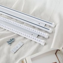 모던하우스 ON 화이트 이중 커튼레일 260-360cm (12자)_BL6421004