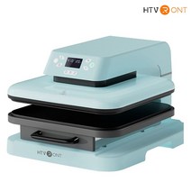 HTV론트 자동 열 프레스 라이트 블루 38cm x 38cm HTVRONT Auto Heat Press 넓은세라믹가열판 자동압력 온도시간표시기능 대량생산 승화전사 열전사