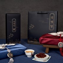 건영당 국산 도라지정과 상견례선물 답례품, 2.도라지정과 (청색 보자기+노리개 포장)