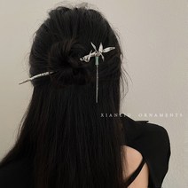 [실버플라워]궁중비녀 긴머리 한복헤어비녀 패션비녀 한복비녀XC034