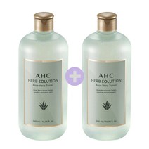 [AHC] 허브 솔루션 알로에베라 토너 500ml*2, 500ml x 2개