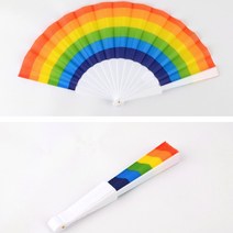 가벼운 무더위 레인보우 손부채 외출 야외활동 캠핑 여행 부채 소풍 나들이 회사 사무실 개인 냉방 도구 어르신 선물 어린이 놀이 부채춤 공연 소품