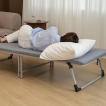 가게 사무실 당직 이동 접이식 간이 침대(80cm) 베드 인테리어 좁은방 폴딩, 그레이(80cm)