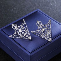 머플러 스카프 옷핀 뱃찌 혼주 브로치 broach 빈티지 패션 트라이앵글 셔츠 칼라 핀 남성 및 여성용 속이 빈 크라운 코너 엠블럼 쥬얼리 액세서리