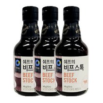 [트윈스몰] 청정원 쉐프의 비프스톡 340g 감칠막 육수, 3개