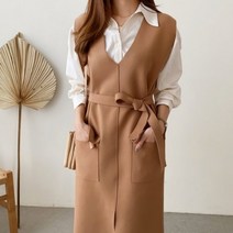 여성 겨울 데일리 포켓 엘프 원피스 드레스