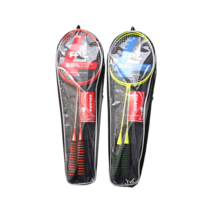미노마트 배드민턴 라켓 2p+셔틀콕2, 1개, 2개입, 화이트+오렌지