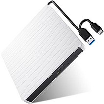 외장 DVD 드라이브 USB3.0 Type C포트 첨부 CDDVD 읽기 쓰기 외장 녹화 포함 대응 CDDVD 플레이어 CDDVD드라이브 얇은 소음 고속 WindowLinuxMac OS 대응