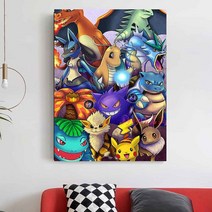 포켓몬 보석십자수 diy 피카츄 취미 세트, 40X55cm