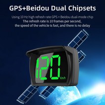 GPS HUD LEEPEE-2.8 인치 속도계 GPS 자동차 HUD 플러그 앤 플레이 디지털 헤드 업 큰 글꼴 KMH 트럭 버스, 한개옵션0