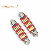 es) 최신 번호판 전구 Canbus 39mm LED BMW 3 5 시리즈 E36 E46 E34 E39 E60 X5 E5300-07 M5 미니 쿠퍼용 2 개, [01] WHITE