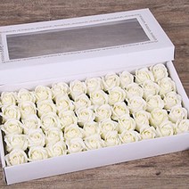 (주)아트인 비누꽃장미(3겹-50송이), 아이보리