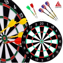 [홍스타]런웨이브 다트세트 다트판+다트핀 풀세트 집중력향상 게임 양면 과녁 다트보드