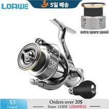 loawe sg1000 sg2000 sg2508 sg3000 sg4000 sg5000 sg6000 스피닝 낚시 릴 9+1bb 바닷물 낚시 도구, 금속 손잡이 금, 6000 시리즈