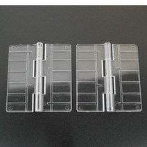 아크릴경첩 대 55X65MM 2개 플라스틱 가구 부속 부자재 가구경첩