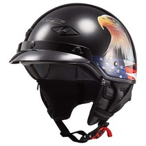 LS2 Helmets Bagger 오토바이 하프 헬멧(하드 럭 M), Large, Murica