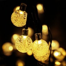 앵두전구 벽트리 크리스마스 캠핑 전구 조명, 크리스탈볼 50구(케이스포함)