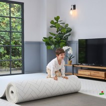 카라즈 돌돌이 PVC 롤매트 폭110cm 두께2.2cm 층간소음 생활방수 거실 아기 안전 놀이방 매트 +5미터 이상 요가매트(색상랜덤) 증정, 요가매트 증정X, 헤링본