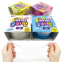 [문구조아] 아모스 아이슬라임 300g 클레이 슬라임 만들기 재료 핑크, 3개
